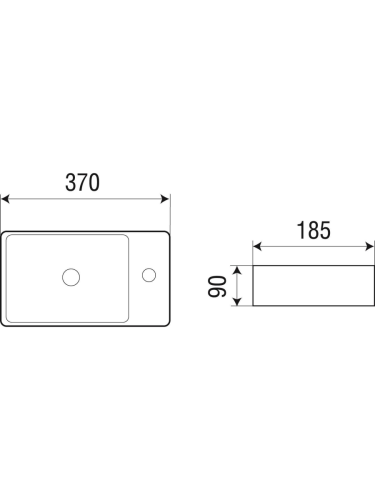 Раковина из сантехнического фаянса WeltWasser WW SK 10000003873 40х20 подвесная цвет белый 1 отверстие под смеситель - фото 4
