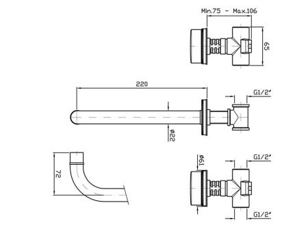 Встроенная часть для смесителя ZUCCHETTI R99500
