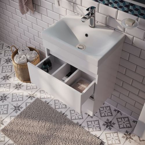 Тумба с раковиной Iddis Zodiac ZOD5CB0i95K 50х30 подвесная цвет белый - фото 2