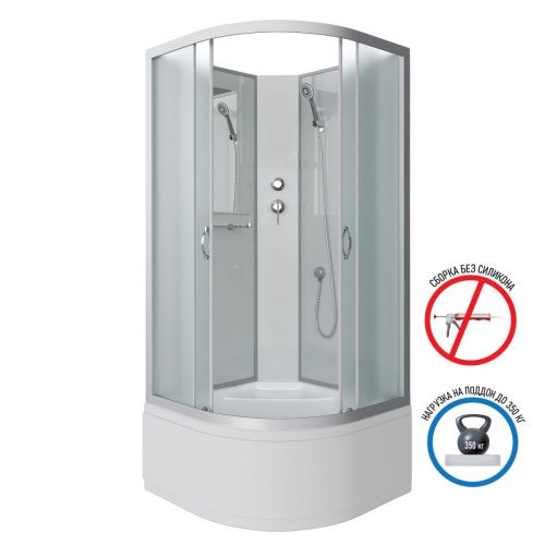 Душевая кабина Niagara Classic 23091424BK 100х100 четверть круга без крыши ориентация универсальная - фото 2