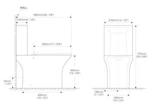 Унитаз напольный с бачком SantiLine SL-5023 цвет белый с сиденьем микролифт  смыв воронка-водоворот - фото 2