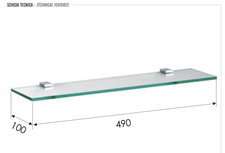 Полка в ванную комнату Remer SQ SQ20CR