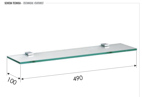 Полка в ванную комнату Remer SQ SQ20CR - фото 2