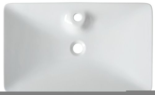 Раковина керамическая Allen Brau Fantasy 4.11017.20 60х40 накладная цвет белый 1 отверстие под смеситель - фото 3