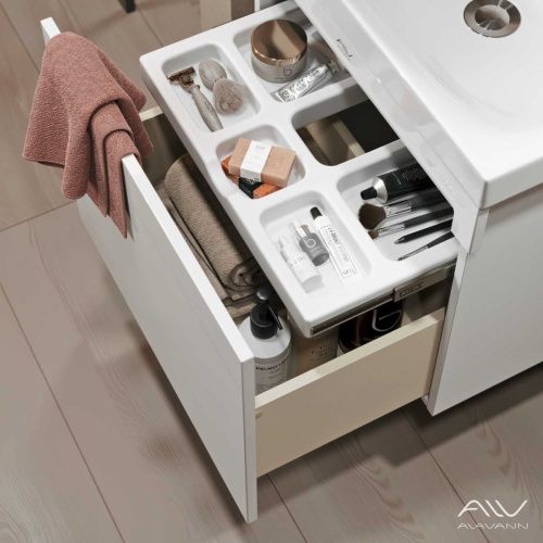 Тумба с раковиной Alavann Cosmetic ALV1035000 60х50 подвесная цвет белый - фото 5