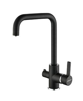 Смеситель для кухни Paulmark LOGAS Lo213021-418 на мойку черный