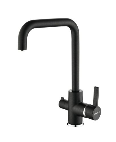 Смеситель для кухни Paulmark LOGAS Lo213021-418 на мойку черный