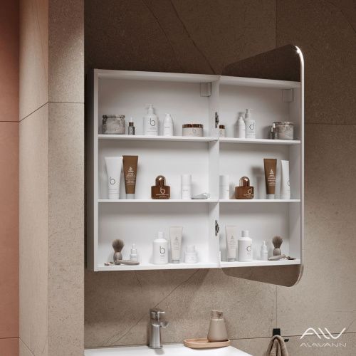 Зеркало-шкаф Alavann Cosmetic ALV0770001 60х80 подвесной цвет белый - фото 4