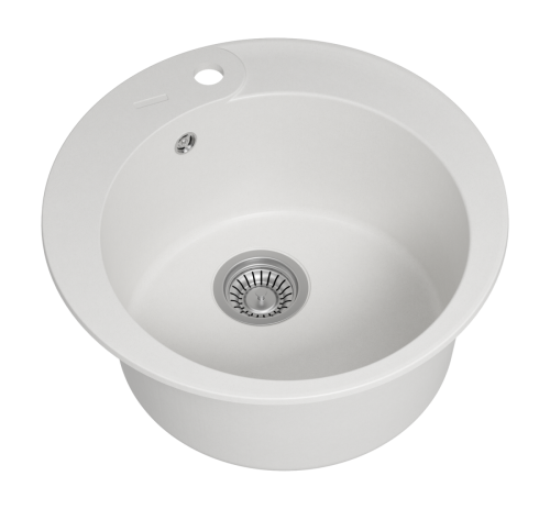 Кухонная мойка Misty Artemida ART-51-03 50х50 цвет белый поверхность матовая - фото 4