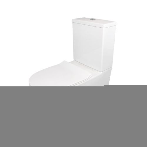 Унитаз напольный с бачком Creo Сeramique CREO COMBO CR1002R белый безободковый с сиденьем с микролифт каскадный смыв - фото 4