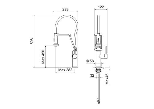 Смеситель для кухни Aquatek ЕВРОПА AQ1388MB на мойку черный - фото 3