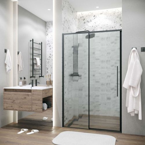 Душевая дверь Grossman Galaxy 100.K33.01.100.21.02 100х195 стекло текстурное профиль черный - фото 3