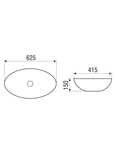 Раковина из сантехнического фаянса WeltWasser WW SK 10000004564 40 см накладная цвет белый 1 отверстие под смеситель - фото 2