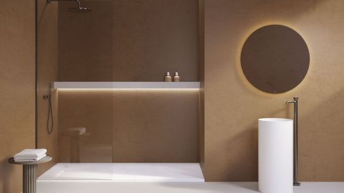 Раковина из искусственного камня Zenon Sunshine 4000.000.000.000.42155 40х40 напольная цвет белый - фото 3