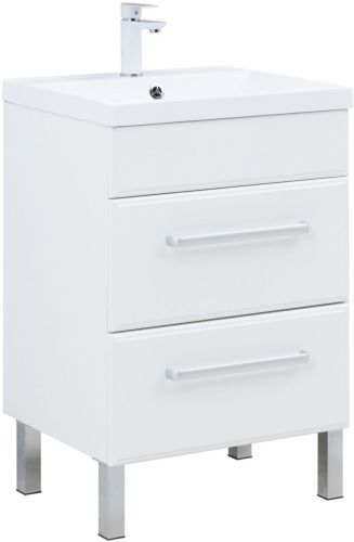 Тумба под раковину Aquanet Лукка 00302396 60х50 подвесная цвет белый - фото 3