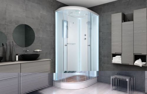 Душевая кабина AvaCan D102SRLED 120х80 асимметричная с крышей ориентация правая - фото 4