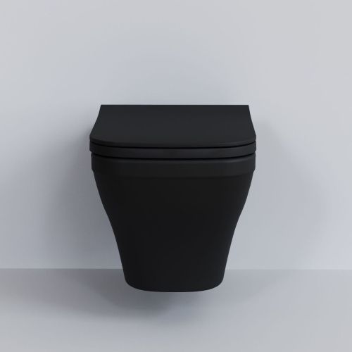 Унитаз подвесной Ambassador Benefit 203T20201R-202T20201S черный с сиденьем - фото 2