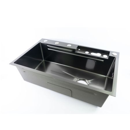 Кухонная мойка Fmark FSC002Q 75х45 цвет серый поверхность матовая