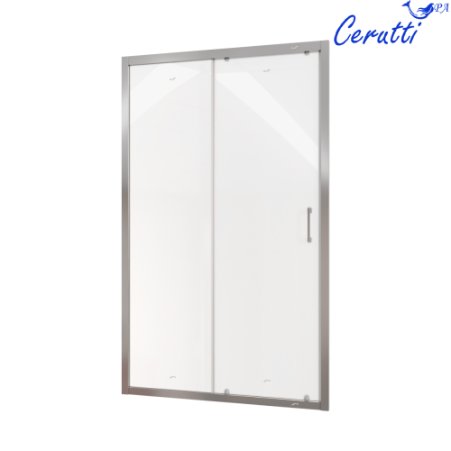 Душевая дверь Cerutti SPA GLORIA D120 120х195 стекло прозрачное профиль хром - фото 2