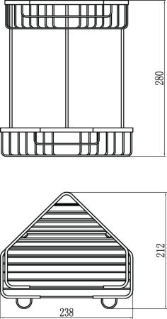 Полка в ванную комнату Savol S-002832-2