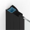 Душевая дверь New Trendy NEW RENOMA Black D-0197A 100х195 стекло прозрачное профиль черный