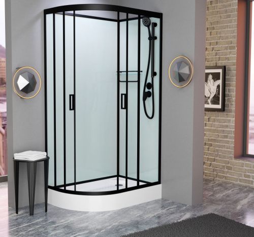 Душевая кабина Frank 914014 100х80 асимметричная без крыши ориентация правая - фото 2