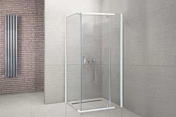 Душевой уголок Royal Bath HPVD RB9100HPVD-T 100х90 стекло прозрачное профиль белый без поддона