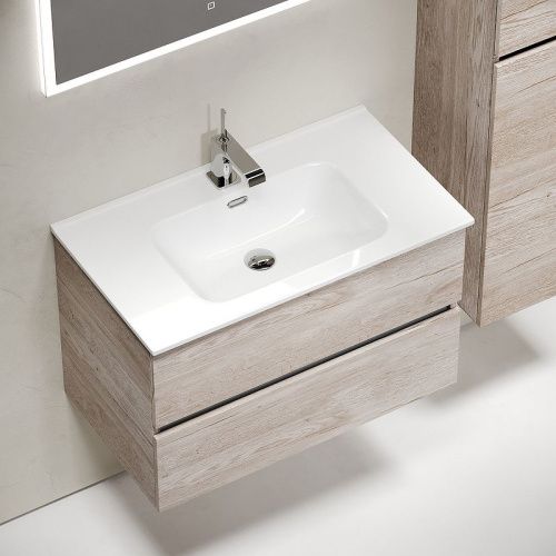 Тумба под раковину Sancos Urban UR80EG 80х50 подвесная цвет коричневый - фото 4