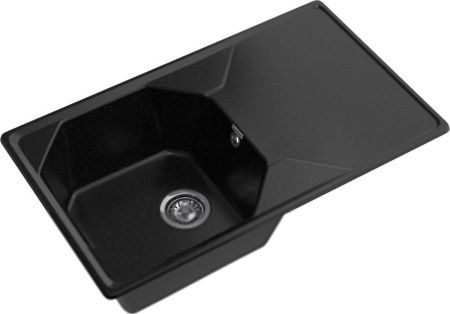 Кухонная мойка Granfest Unique U-840L черный 85х50 цвет черный поверхность матовая