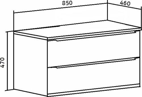 Тумба под раковину Runo Мальта 00-00001100 90х50 подвесная цвет серый/коричневый - фото 5