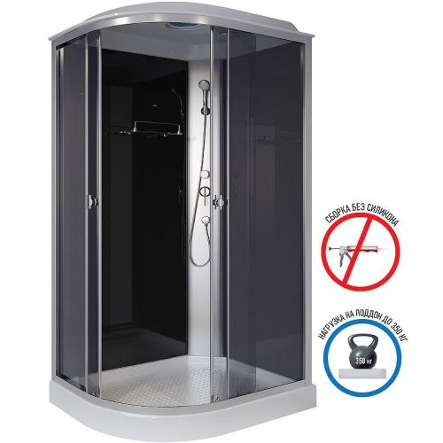 Душевая кабина Niagara Eco E120/80/13R/TN 120х80 асимметричная с крышей ориентация правая - фото 2