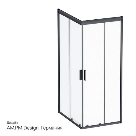 Душевой уголок Am.Pm Gem S W93G-404-100280-BT 100х80 стекло прозрачное профиль черный без поддона