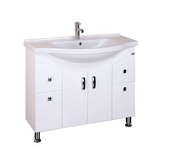 Тумба под раковину Onika Эльбрус 110008 100х30 напольная цвет белый