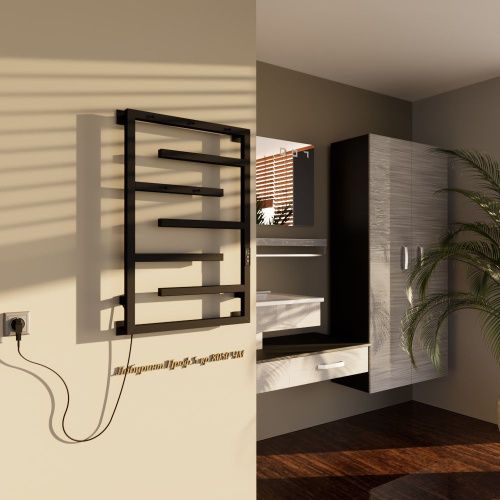 Полотенцесушитель электрический Altasan ЛабиринтПроф ЛабиринтПроф5кр8050ЧМ 55х80 черный - фото 3