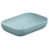 Раковина керамическая GSG Ceramic Design Easy EALAVRE60037 60х40 накладная цвет голубой без отверстий под смеситель