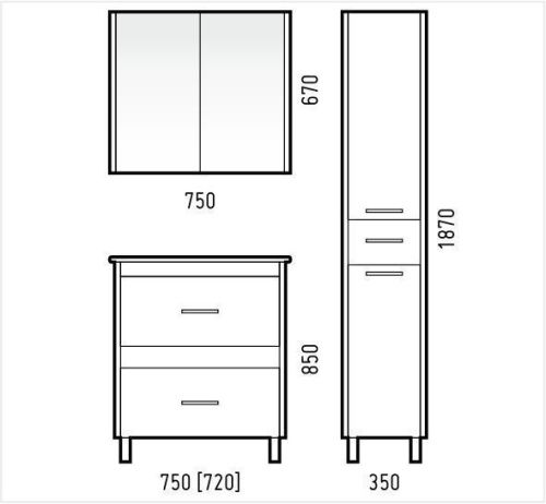Зеркало-шкаф Corozo Верона SD-00000287 80х70 подвесной цвет белый/бежевый - фото 2