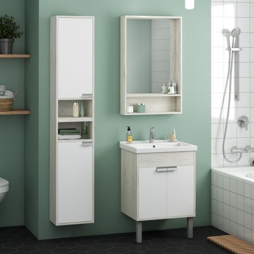 Зеркало-шкаф Aquaton Флай 1A237602FA860 60х90 подвесной цвет бежевый - фото 2