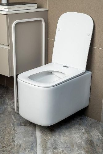 Унитаз подвесной Boheme Mane 970-SET-MW цвет белый с сиденьем микролифт безободковый каскадный смыв - фото 3