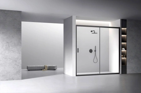 Душевая дверь Veconi Vianno VN60B-170-01-C5 170х195 стекло прозрачное профиль черный