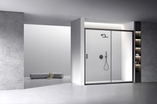 Душевая дверь Veconi Vianno VN60B-180-01-C5 180х195 стекло прозрачное профиль черный - фото 2