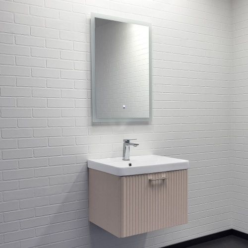 Тумба с раковиной Comforty Ангара 00-00021034CF 60х50 подвесная цвет бежевый - фото 5