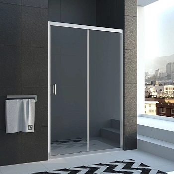 Душевая дверь Veconi Vianno VN40-130-01-C1 130х185 стекло прозрачное профиль хром