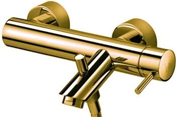 Смеситель для ванны Paffoni Light LIG022HG настенный золото