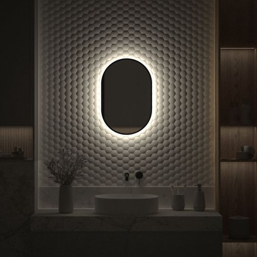 Зеркало с подсветкой Defesto AURA DF 2921 40х60 подвесное - фото 5