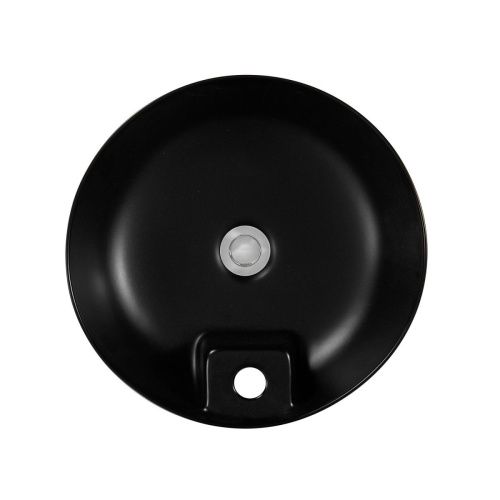 Раковина из сантехнического фарфора Aquatek ЕВРОПА AQ5212-MB 40х40 накладная цвет черный 1 отверстие под смеситель - фото 3