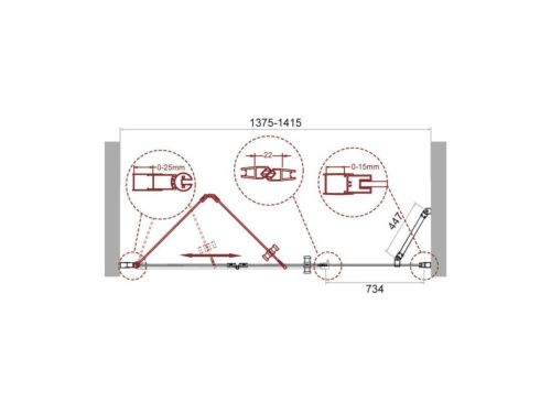 Душевая дверь BelBagno ALBANO ALBANO-BS-13-80+60-L-Cr стекло прозрачное профиль хром - фото 2