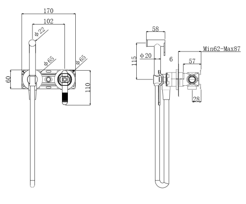 Гигиенический душ со смесителем Bronze de Luxe 1760'S 3253CC хром - фото 3
