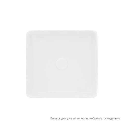 Раковина керамическая Iddis Slide SLIWS01i27 40х40 накладная цвет белый без отверстий под смеситель - фото 3