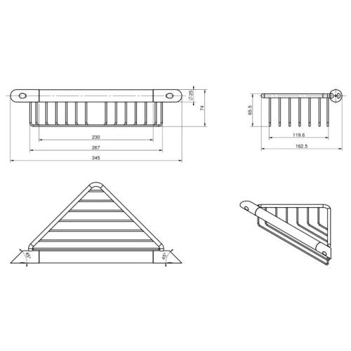 Полка-поручень для душа Langberger Accessories 72155 - фото 3