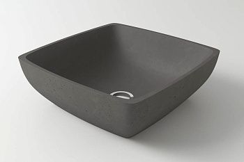 Раковина из искусственного камня Holbi JUPITER 2.02.007.44.4 40х40 накладная цвет серый